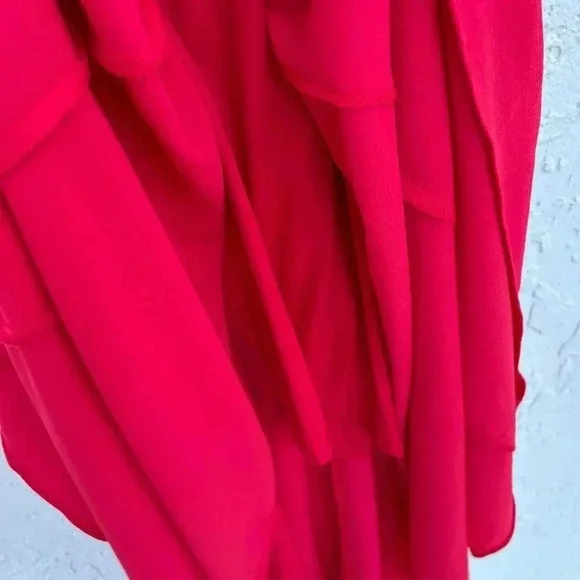 Betsey Johnson Womens Crepe Georgette Elegant Midi Dress Red Size 4 - Picture 10 of 13